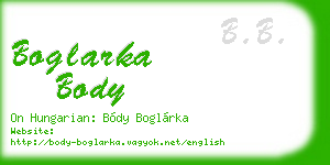 boglarka body business card